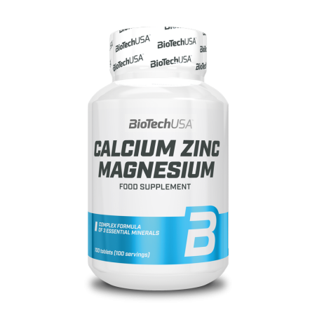 Calcium Zinc Magnésium 100 comprimés BioTechUSA acheter en ligne